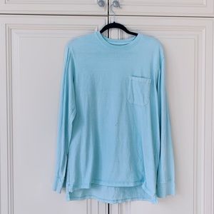 Casual baby blue long sleeve